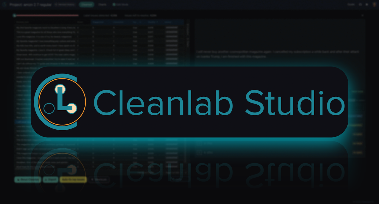 Cleanlab Studio platform